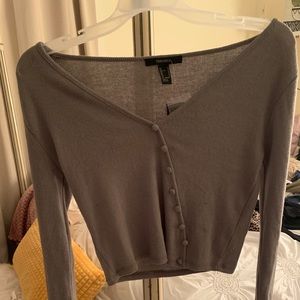 Forever 21 green cardigan top MEDIUM